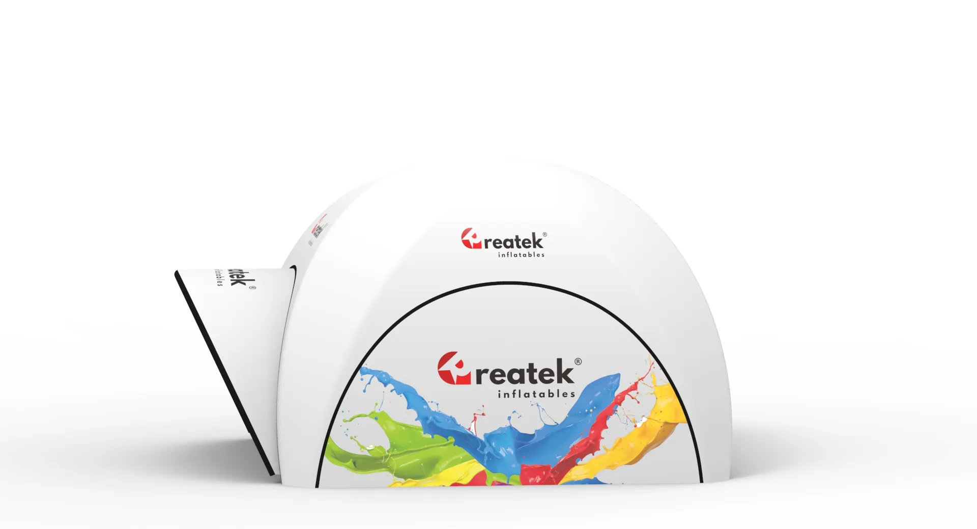 Pneumatický nafukovací X2 reklamný stan 6 × 6 m s prednou strieškou