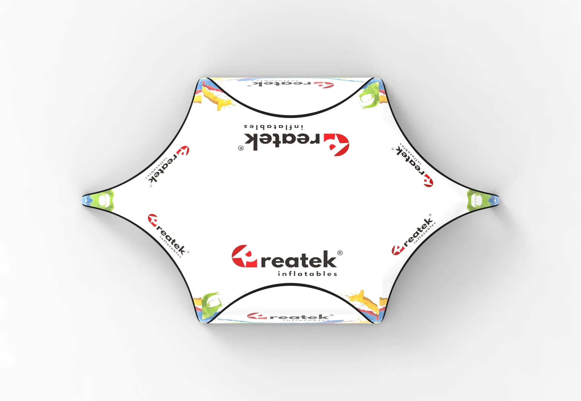 Pneumatický reklamný Hexa stan 9 m s potlačou