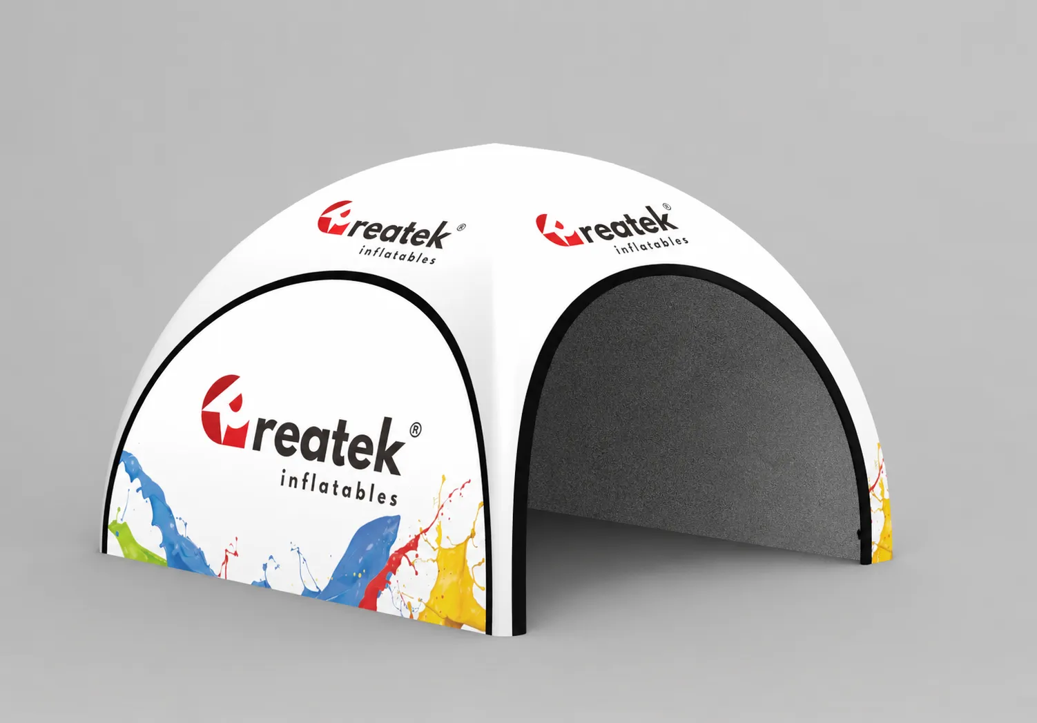 Reklamný pneumatický nafukovací stan 3 × 3 m s potlačou