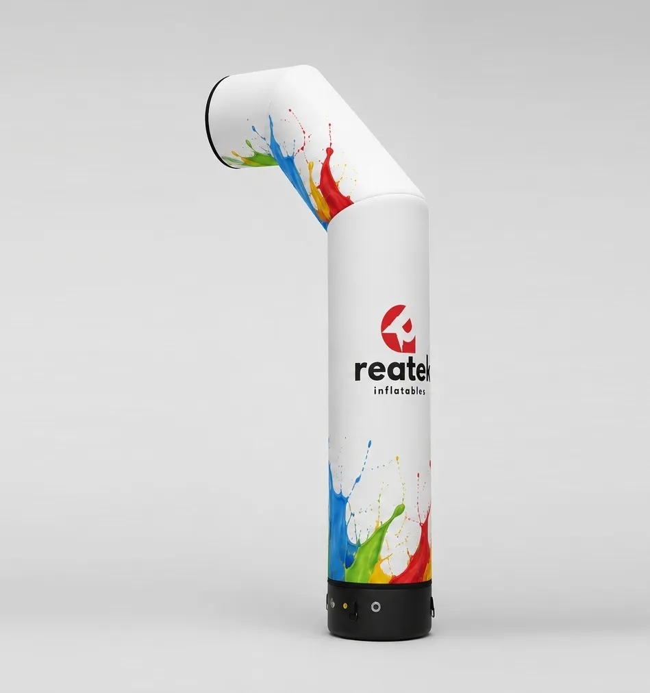 Pneumatický reklamný lomený stĺp s potlačou